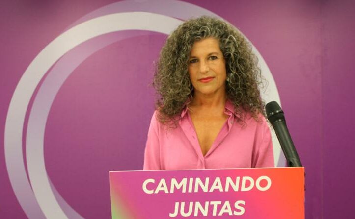 Gema Pérez, portavoz de Podemos Santander, en Rueda de Prensa